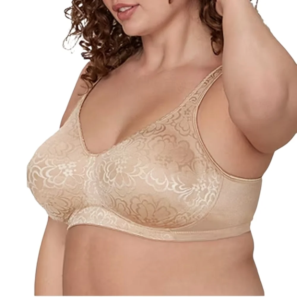 Playtex Womens 18 Hour Ultimate Lift Support Wirefree Bra Size 38C Nude Beig NEW - Picture 2 of 5